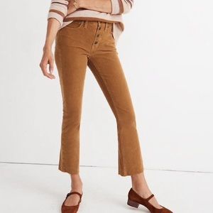 Madewell Cali Demi-Boot crop flare corduroy